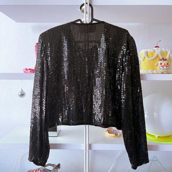 Linsdissima black sequin jacket - Picture 3 of 3